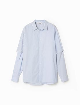 Chemise à manches longues déstructurée BLUE XXL male