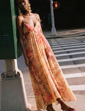 Robe longue imprimée RED M female