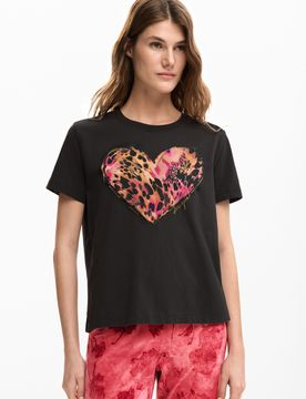 T-shirt cœur tigre BLACK XL female