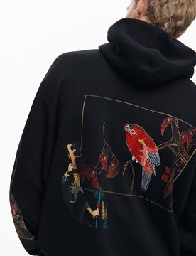 Sweat à capuche paysage BLACK S male
