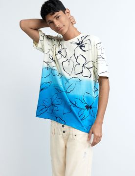 T-shirt dégradé tropical WHITE M male