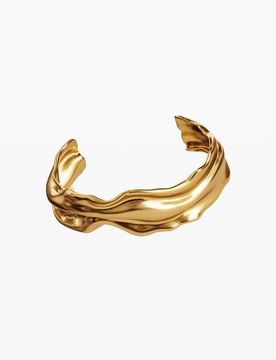 Bracelet irrégulier plaqué or Zalio MATERIAL FINISHES U female