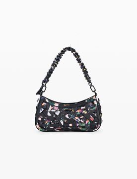 Petit sac tressé collage BLACK U female