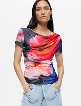T-shirt imprimé à manches courtes MATERIAL FINISHES S female
