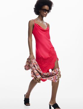 Robe nuisette asymétrique RED XS female