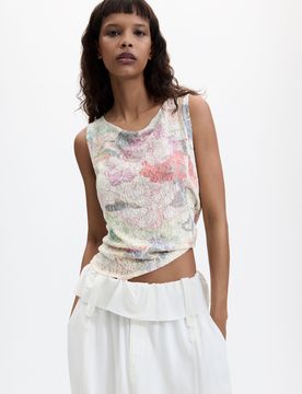 Top Estampado Sin Mangas, XS