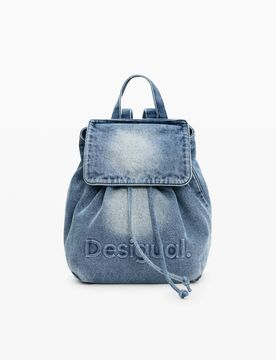 Petit sac à dos charms en denim BLUE U female