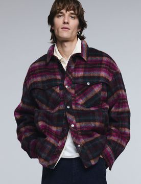 Chaqueta cuadros bolsillos, Hombre, Rojo, S