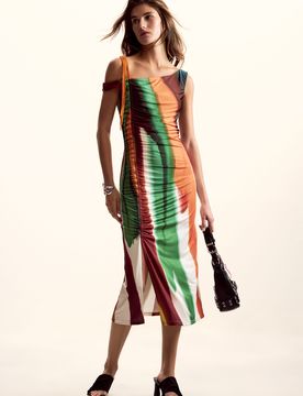 Vestido rayas M. Christian Lacroix, Mujer, Poliester, Blanco, XS