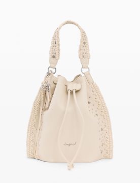 Sac à dos brodé froncé WHITE U female