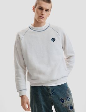 Sudadera punto básica, Hombre, Blanco, S