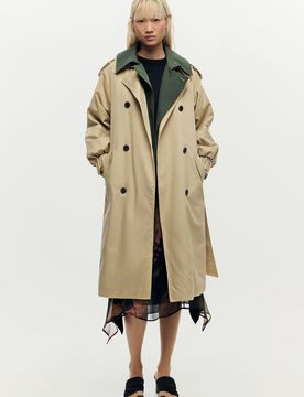 Trench à double rabat BROWN L female