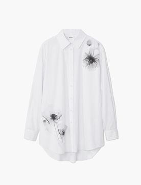 Chemise à imprimé coquelicots WHITE S/M female