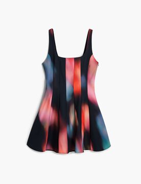 Robe courte à panneaux, , Noir, XS