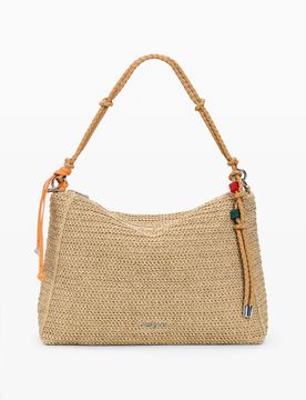 Grand sac en raphia charms WHITE U female