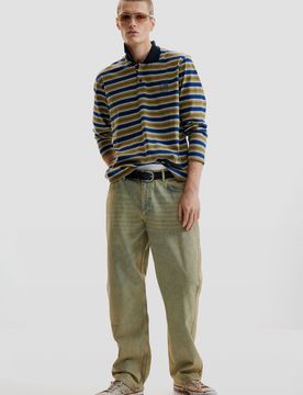 Pantalón vaquero tintado, Hombre, Algodon, Verde, 28