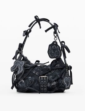 Bolso Y2K María Escoté, Mujer, Algodon, Negro, U