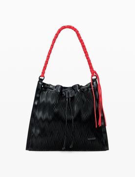 Sac à dos moyen en relief BLACK U female