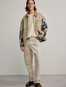 Pantalón largo liso, Hombre, Algodon, MarróN, 28