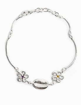 Choker concha baño plata Zalio, Mujer, Negro, U
