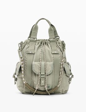 Mochila Multiposición Mediana, Poliester, Verde, U