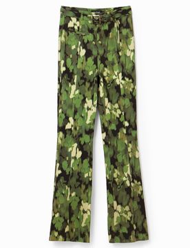 Pantalón Flare camo, Verde, XS