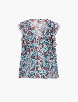 Blouse à imprimé floral BLUE S female