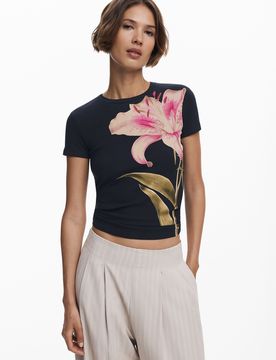 T-shirt à manches courtes orchidée BLACK XL female