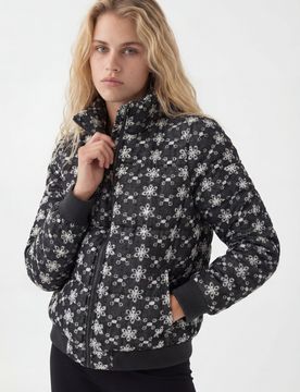 Veste matelassée avec dentelle BLACK L female