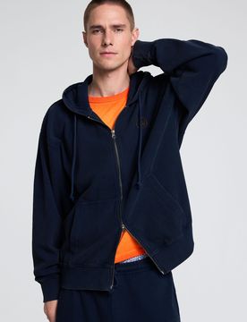 Sweat à capuche en maille BLUE L male