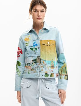 Chaqueta vaquera Amalfi, Algodon, Azul, XS