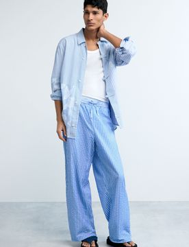 Pantalon long à rayures BLUE XL male
