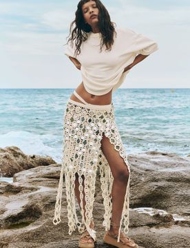 Desigual Jupe pareo WHITE U female