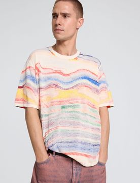 T-shirt à imprimé abstrait MATERIAL FINISHES L male
