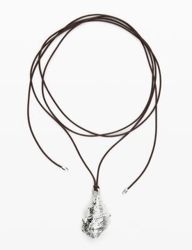 Pendentif cordon coquillage argent Zalio BLACK U female