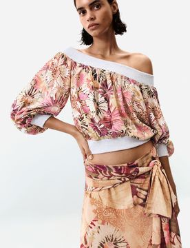 Blouse bustier imprimée RED XS female