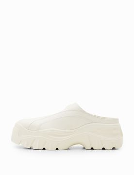 Zuecos chunky piel, Cow Leather, MarróN, 36