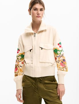 Veste patch fleurs WHITE XS female