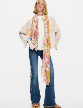 Foulard rectangulaire lacroix WHITE U female