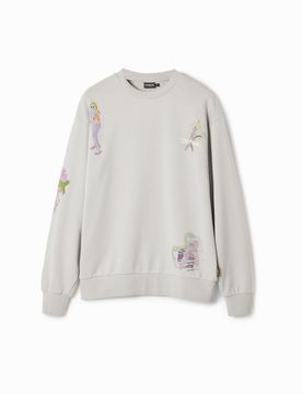 Sweat-shirt illustrations aquarelle, Noir, S