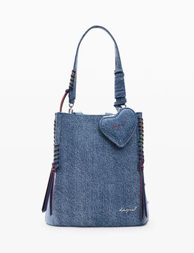 Petit sac à dos en denim cœur BLUE U female