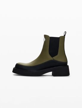 Bota estilo Chelsea, Verde, 36
