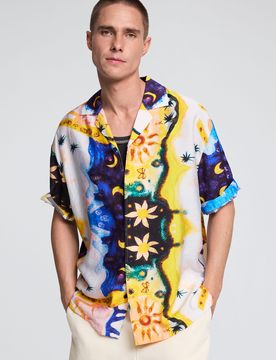 Chemise imprimée cosmos WHITE M male