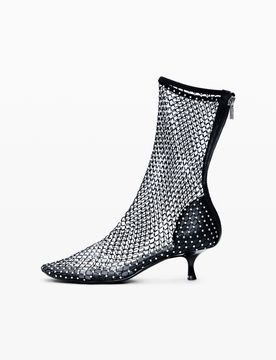 Sandalias strass, Mujer, Poliester, Negro, 36