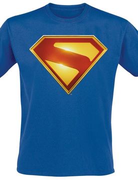 DC Comics T-Shirt - 2025 - Gleaming Logo - XL bis 3XL - für Männer - Größe 3XL - blau - EMP exklusives Merchandise! - Männer
