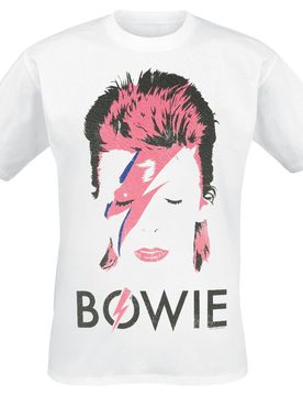 T-Shirt - Aladdin Sane Distressed - S bis XXL - für Männer - Größe S - weiß - Lizenziertes Merchandise! - Männer - male