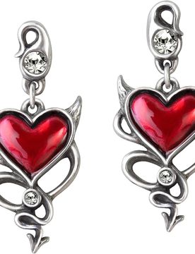 Ohrstecker-Set - Devil Heart Studs - für Damen - Frauen - female