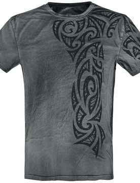T-Shirt - Gothic Tattoo - M bis 4XL - für Männer - Größe 4XL - grau - Männer - male