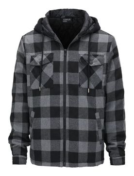 Fleecejacke - Lenny - M bis 3XL - für Männer - Größe M - grau/schwarz - Männer - male
