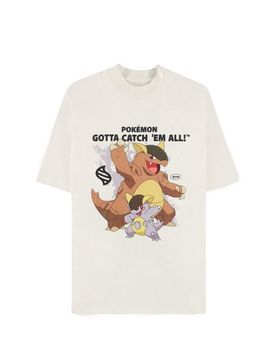 Gaming Oversize T-Shirt - Mega - Kangama - S bis XXL - für Männer - Größe XL - weiß - Männer - male
